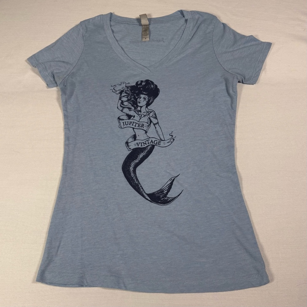 Jupiter Vintage Light Blue Mermaid Graphic Tee